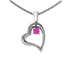 Tilted Petit Heart Pendant