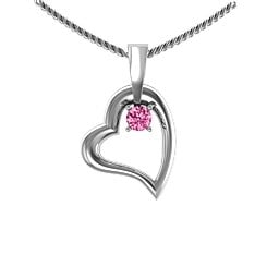 Tilted Petit Heart Pendant
