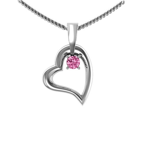 Tilted Petit Heart Pendant