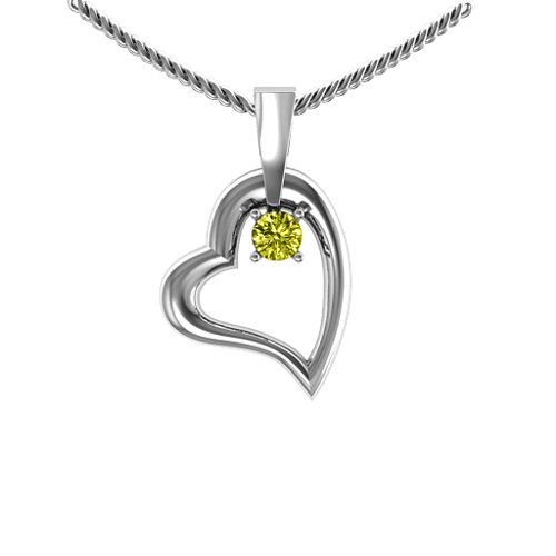 Tilted Petit Heart Pendant