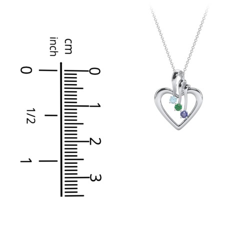 Triple Stone Heart Pendant – 18K Gold Plated Silver with Amethyst, Alexandrite, and Lavender Premium Zirconia
