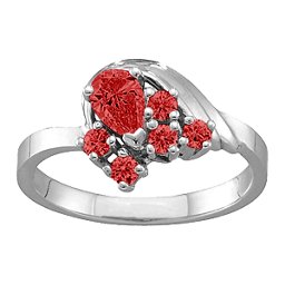 3-9 Stones Swan Ring