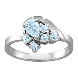 3-9 Stones Swan Ring