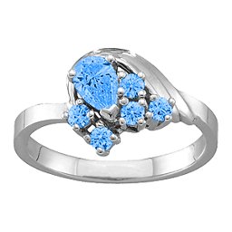 3-9 Stones Swan Ring