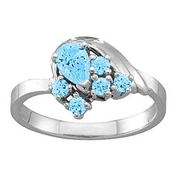 3-9 Stones Swan Ring