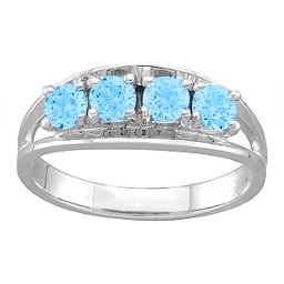 Classic 2-6 Gemstones Ring