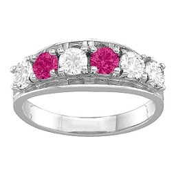 Classic 2-6 Gemstones Ring