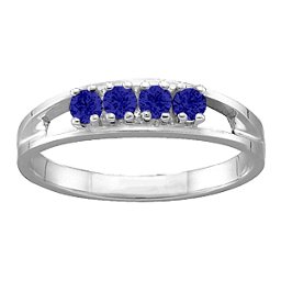 Classic Round Gemstone Ring