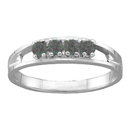 Classic Round Gemstone Ring