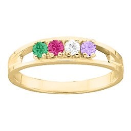 Classic Round Gemstone Ring