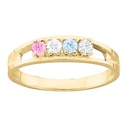 Classic Round Gemstone Ring