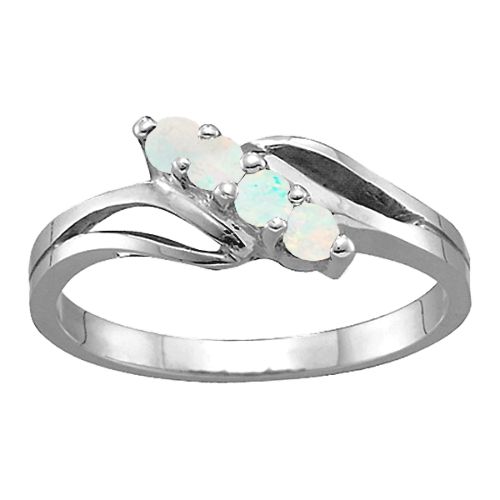 Diagonal Gemstone Branch Ring