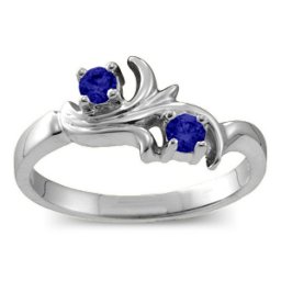 "Nouveau" Flame 2-6 Gemstones Ring