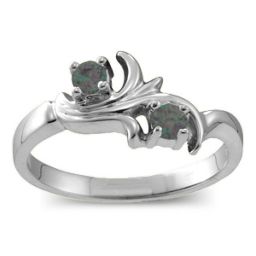"Nouveau" Flame 2-6 Gemstones Ring