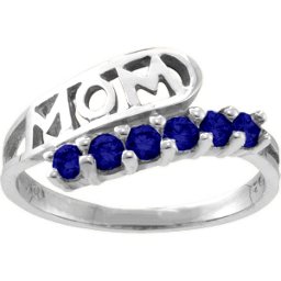 "Cherish" MOM Cut-out 2-6 Stones Ring