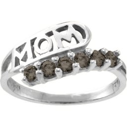 "Cherish" MOM Cut-out 2-6 Stones Ring