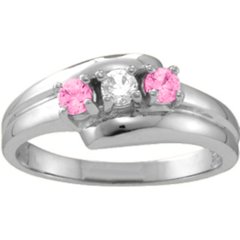 "Reverie" Angled 2-6 Stones Ring