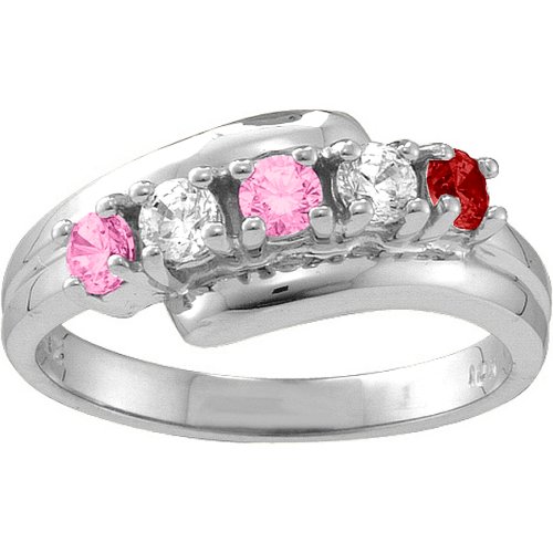 "Reverie" Angled 2-6 Stones Ring