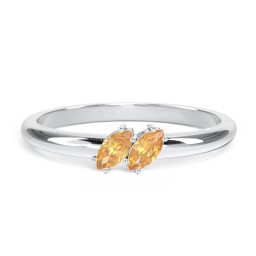 2 Stone Marquise Ring