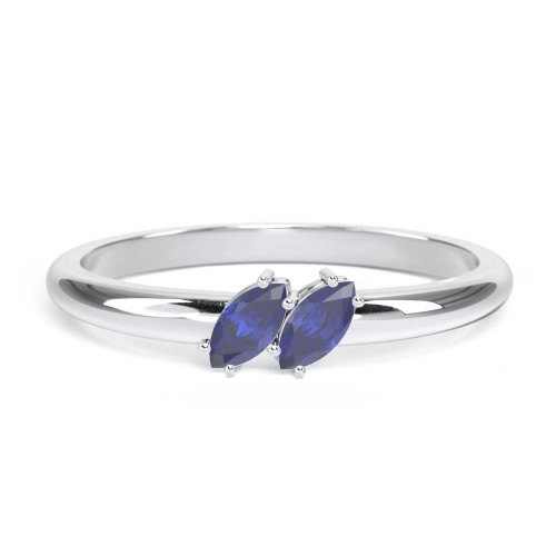 2 Stone Marquise Ring