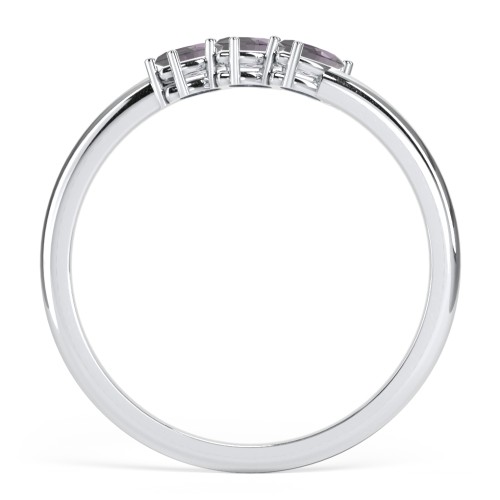 Petit Marquise Trio Ring – Sterling Silver with Alexandrite