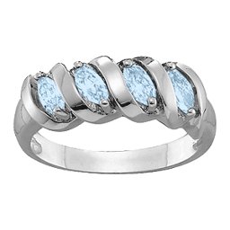 2-6 Marquise Spiral Ring