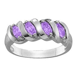 2-6 Marquise Spiral Ring