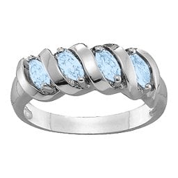 2-6 Marquise Spiral Ring