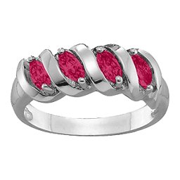 2-6 Marquise Spiral Ring