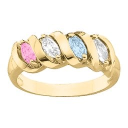 2-6 Marquise Spiral Ring