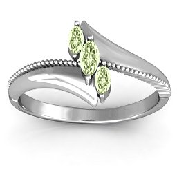 Trois Marquise and Studded Ring