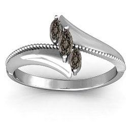 Trois Marquise and Studded Ring