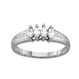 3-6 Marquise Ring With Channel Set Accents