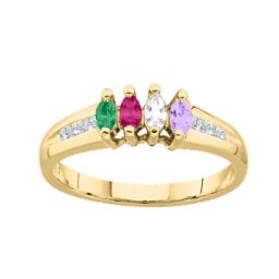 3-6 Marquise Ring With Channel Set Accents