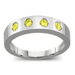 Belt Ring with 2-6 Round Stones