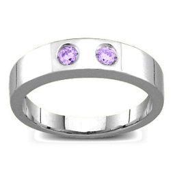 Belt Ring with 2-6 Round Stones