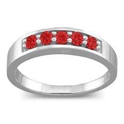 Geometric 3-6 Stones Ring