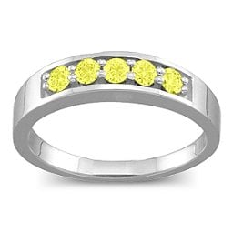 Geometric 3-6 Stones Ring