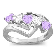 Starburst Heart Ring