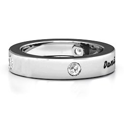 Circular Band 2-5 Stones Ring