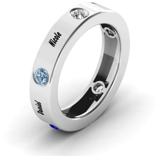 Circular Band 2-5 Stones Ring