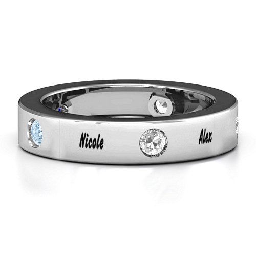 Circular Band 2-5 Stones Ring