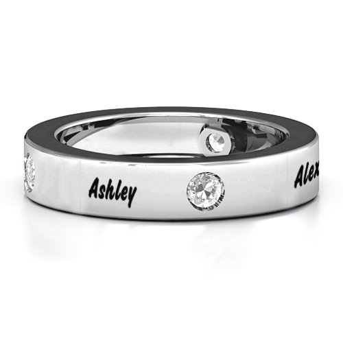 Circular Band 2-5 Stones Ring