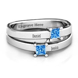 Double Princess Cut Ring