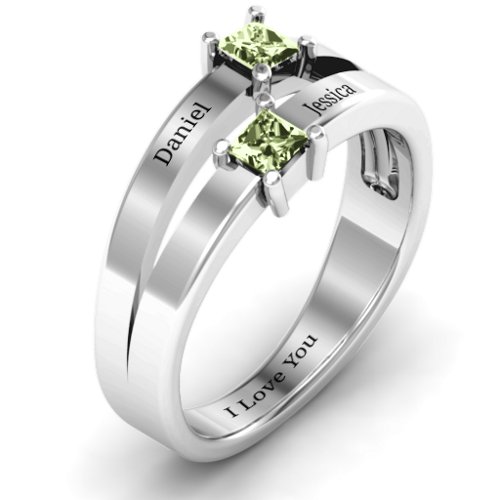 Double Princess Cut Ring