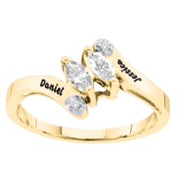 "Phantasie" Marquise Bypass Ring