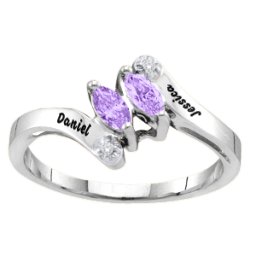 "Phantasie" Marquise Bypass Ring