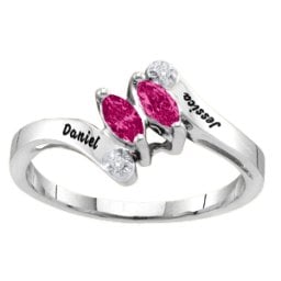 "Phantasie" Marquise Bypass Ring