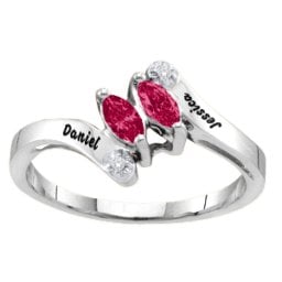 "Phantasie" Marquise Bypass Ring