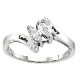 "Phantasie" Marquise Bypass Ring